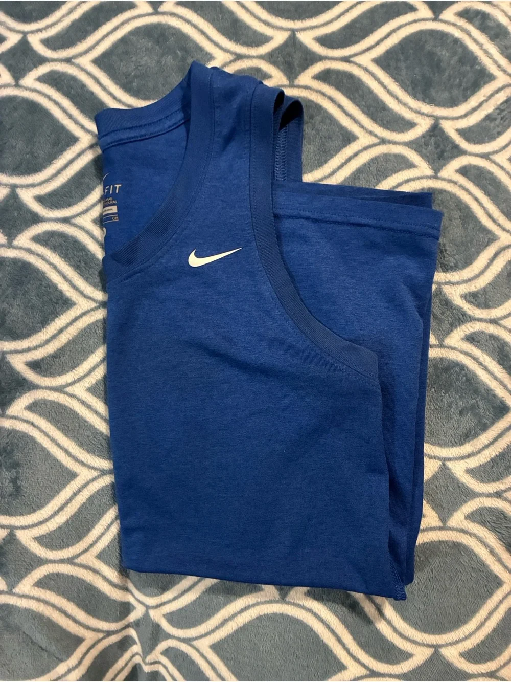 Nike Blue Dri-FIT Tank Top and Pink Adidas Athletic Shirt